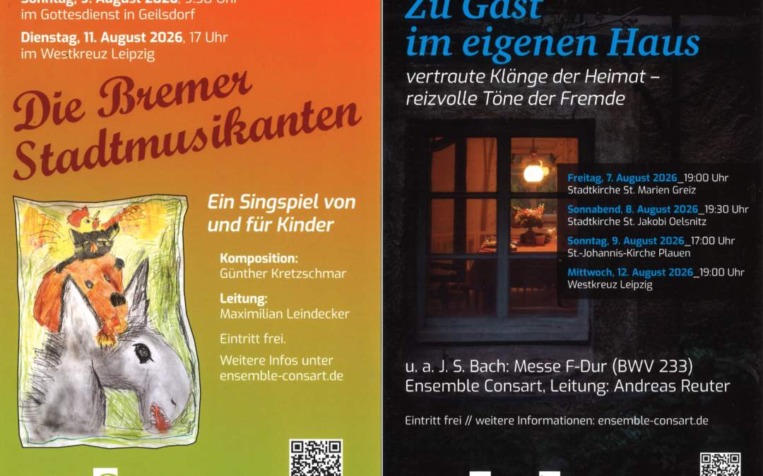Das „Ensemble Consart“ im August im Westkreuz!