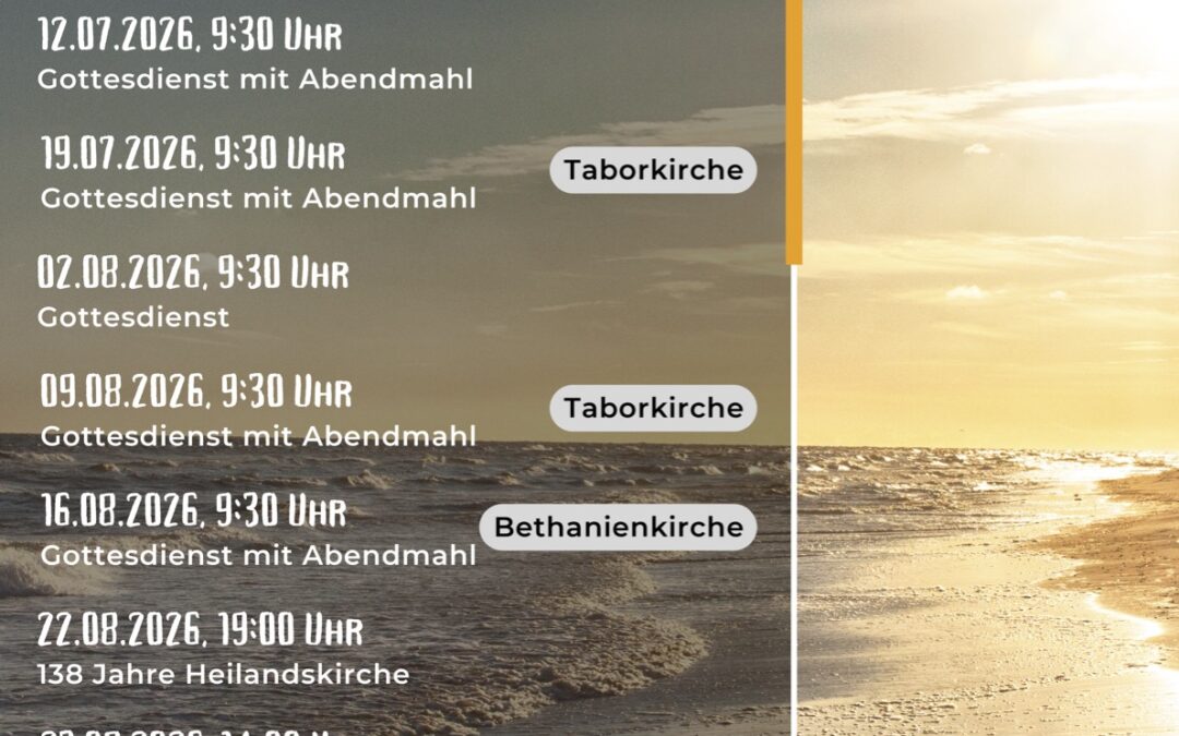 Gottesdienst im Juli/August