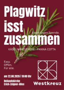 Plagwitz isst zusammen – 138 Jahre Heilandskirche mit Musik, Essen und einigem mehr!